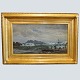 Marine painting by Carl Frederik Sørensen, motif at Mandal in Norway, July 1873. Oil on canvas. ...
