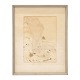 Preben Hornung, 1919-89, mixed media. signedVisible size: 28x20cm. With frame: 44x34cm