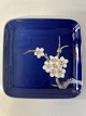 Bing & Grondahl Square Asian Dish (originally ashtray) Motif Flowers.Decoration number ...