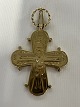 Large Day of the Dead cross in 14 carat gold, stamped BH 585