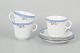 Carlstad, set of three large coffee cups with matching saucers.Elegant porcelain set with ...