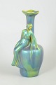 Zsolnay large vase with figure, eosin glaze.