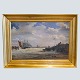 Marine painting by Carl Frederik Sørensen, Holland, 1853. Oil on canvas. Signed "C. F. Sørensen ...