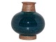 Bing & Grondahl art potteryMiniature vase with blue/green glaze