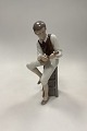 Bing and Grondahl Figurine - Mandolin player No. 1600. Designed by Ingeborg Plockross Irminger. ...