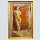 Painting by Ove Brask, model study from the academy comrades' studio, year 1912.With gold ...