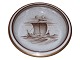 Royal CopenhagenCraquele dish with vikingboat