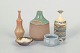 Set of five miniature stoneware vases and bowls from ...