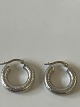 14 carat white gold Creole earrings.Stamped 585.Diameter 1.8 cm.Neat and well ...