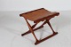 Poul HundevadGuldhøj stool PH 41 with folding framemade of teak and seat of cognac colored ...