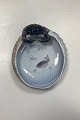 Royal Copenhagen Art Nouveau Bowl with Crab No. 2465. Measures approx. 25 cm x 20 cm (9 27/32 ...