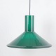 Holmegaard pendant lamp.Elegant cone-shaped pendant lamp in green mouth-blown glass with ...