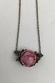 RCP Sterling Silver Necklace with Porcelain Pendant (Pink)