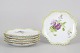 Rosenthal Monbijou set of six fruit plates.Elegant set of six hand-painted porcelain fruit ...