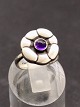 Georg Jensen moonlight blossom flower ring design 36 size 52 sterling silver with amethyst item ...