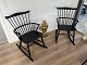 2 pcs. FDB J52G rocking chairs in blackOriginal new price.15,998,-Sold together. Appears as new ...