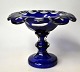Bohemian crystal bowl in cobalt blue glass, 19th century.