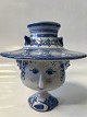 Bjørn Wiinblad Woman's Head Vase with Hat as Lid No. V13Height 17.2 cmDiameter 17.0 ...