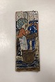 Nis Stougaard Ceramic Relief. Motif with fishermen from Svaneke, Bornholm in glazed stoneware. ...