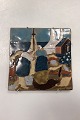 Nis Stougaard Ceramic Relief. Motif of fishermen's wives and smokehouses from Svaneke, Bornholm ...