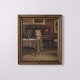 Interior Painting “Lady at the Piano” in Gilt Frame from ...