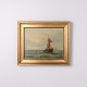 Marine Painting with Sailing Ship in Gilt Frame from the ...