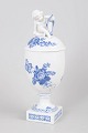 Royal Copenhagen Blue Flower Curved, lidded urn with figural finial model 10/1754.Decorative ...