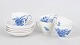 Royal Copenhagen Blue Flower Curved, set of five coffee cups with matching saucers model ...
