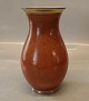 212-2782 RC Vase 18 cm red, grey & gold Royal Copenhagen Crackleware  Craquelé, (Crackelure) ...