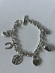Round Anchor Bracelet with charms in sterling silverStamped HE SterlingLength 18.5 ...
