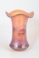 Freiherr von Poschinger, art glass vase.Elegant hand-blown iridescent glass vase with flared ...