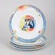 Rosina Wachtmeister for Goebel, set of four plates.Decorative porcelain plates featuring ...