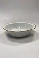 Bing and Grondahl Hostrup Large Potato Bowl No. 43White colored with gold rimDiameter 25,5 ...