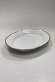 Bing and Grondahl Hostrup Oval Serving Plate No. 16White colored with gold rimLength 34,5 cm ...
