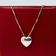 Astrid Fog for Georg Jensen; Heart necklace made of sterling silver #126B.Pendant 3.5 cm x 3.5 ...