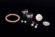 Costume jewellery, set of jewellery.Collection of costume jewellery from the 1970/80s and ...