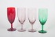 Monica Bratt for Reijmyre, set of four wine glasses.Four mouth-blown art glass wine glasses ...