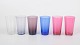 Monica Bratt for Reijmyre, set of six drinking glasses.Six mouth-blown art glass drinking ...