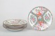 Chinese Qing dynasty porcelain, set of six plates.Hand-painted porcelain plates with ...
