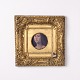 Portrait painting on board from around the 1880s. The artwork depicts a person in a traditional ...
