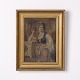 Portrait painting on canvas from the 1940s. The artwork is mounted in a gilt frame and depicts a ...