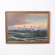 Oil painting on canvas with a maritime motif from around the 1920s. The artwork is signed and ...