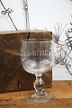 Old French souvenir wine glass with engraved inscription "Amitie" (Friendship) H:13cm. dia.:7.5cm.
