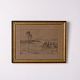 Decorative print depicting a scenic landscape from around the 1930s. The composition captures ...