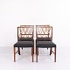 Set of six dining chairs designed by Danish furniture architect Ole Wanscher and crafted by ...