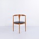 Armchair in Oak and Black Leather by Vilhelm Wohlert ...