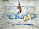 Frederica, William (1909 - 1996) Denmark: Arrangement on a table. Watercolor. Signed. 47 x 62 ...