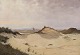 Olsen, Alfred (1854 - 1932) Denmark: Landscape with dunes at Nymindegab. Blåbjerg. Oil on ...