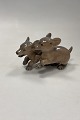 Royal Copenhagen Figurine Dachshunds Puppies No. 2120. Designed by Olaf Mathiesen in 1920. ...