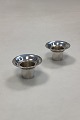 2 pieces of Georg Jensen Candle Cuffs in Sterling SilverDiameter 4.6 cm / 1.81 inchHeight ...
